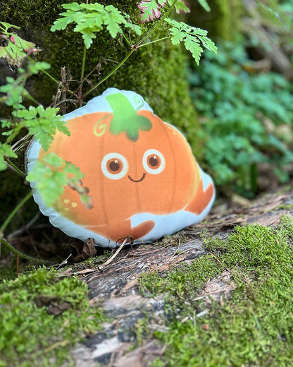 Mr. Biscuits Pumpkin Pillow – Adorable Sitting Pumpkin for Cozy Fall Decor