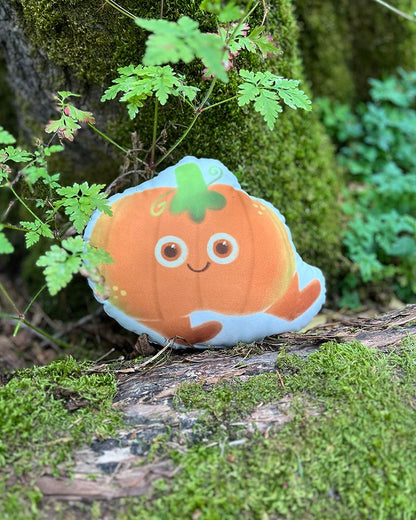 Mr. Biscuits Pumpkin Pillow – Adorable Sitting Pumpkin for Cozy Fall Decor